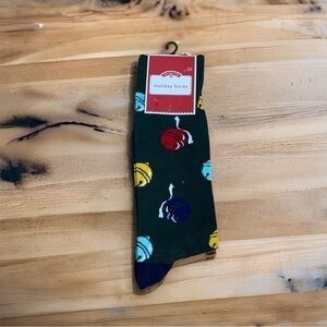 Christmas Jingle Bells Men’s Dress Socks NWT 6-12 Green